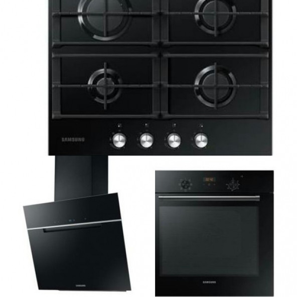 Samsung NV60K5140BB - NA64N7100AB - NK24N7060VB Siyah Ankastre Set ürün görseli 1