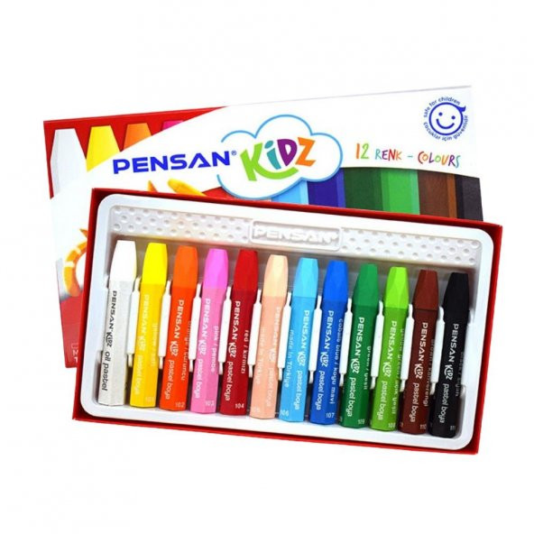 Pastel Boya 12 li Karton Kutu 1 Adet Pensan 12 Renk Pastel Boya 1 Adet ürün görseli 1