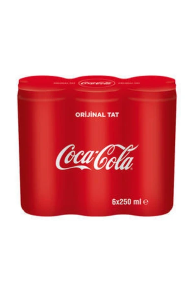 Coca Cola 250 ml Kutu 6 lı Paket - Resim 2