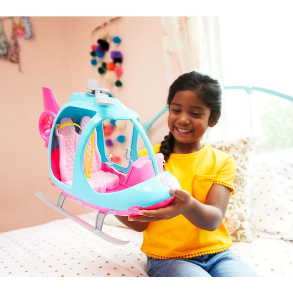 Orjinal Barbie'nin Pembe Helikopteri Oyun Seti - Resim 5