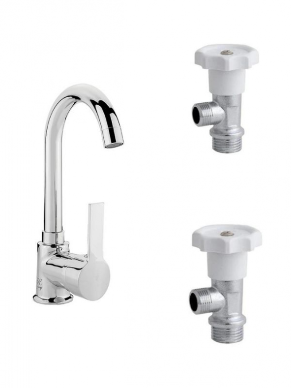 Melin Lavabo Bataryası'' Ara musluk 2 li Set ürün görseli 1