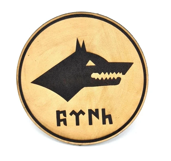 GÖKTÜRK KURT Deri PEÇ - Arma - Askeri Patch ürün görseli 1
