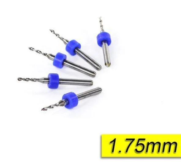 PCB Mikro Karbür CNC Matkap Ucu 10lu Set 1,75mm Tungsten 18 Shank ürün görseli 1
