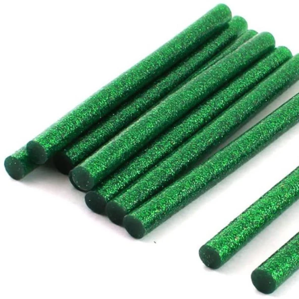 Mühür Mumu Simli Çubuk Sıcak Tutkal 7mm x 10cm 12 li Yeşil Renk ürün görseli 1