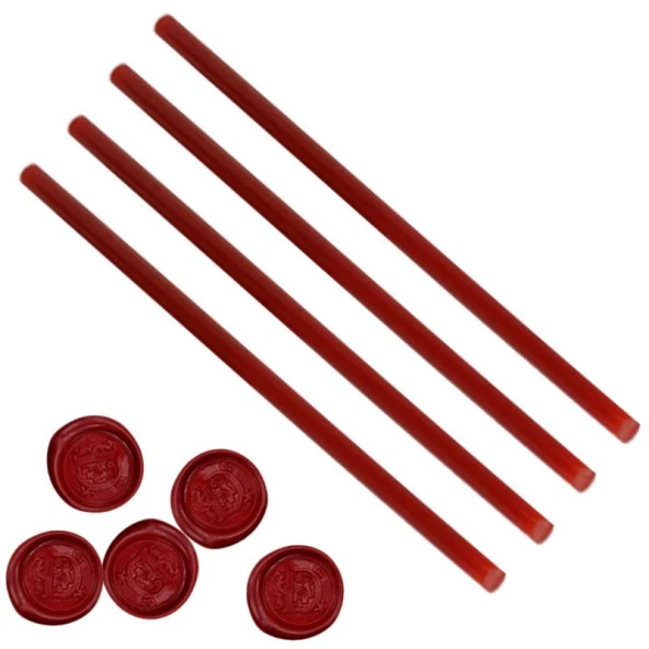 Mühür Mumu Çubuk Sıcak Tutkal 11mm x 30cm 4 lü Kırmızı Renk ürün görseli 1