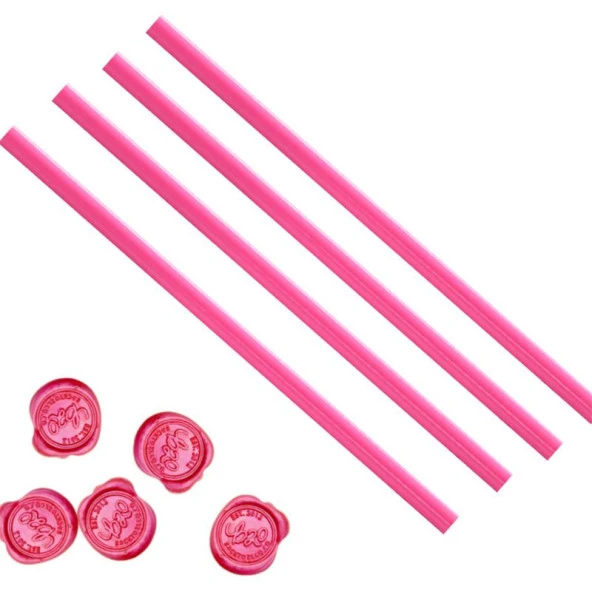 Mühür Mumu Çubuk Sıcak Tutkal 11mm x 30cm 4 lü Pembe Renk ürün görseli 1