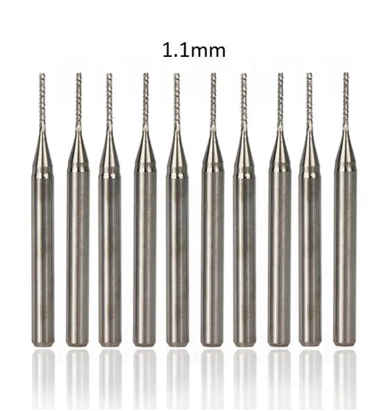 Tungsten Karbür PCB Kesme CNC Freze Ahşap İşleme 1.1mm 10 Adet ürün görseli 1