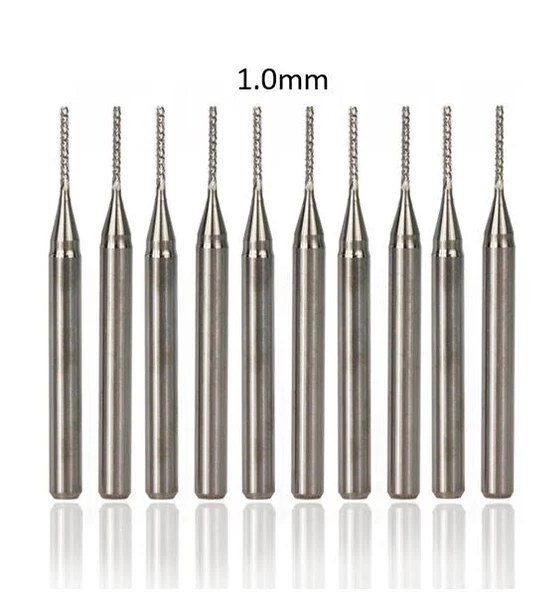Tungsten Karbür PCB Kesme CNC Freze Ahşap İşleme 1.0mm 10 Adet ürün görseli 1