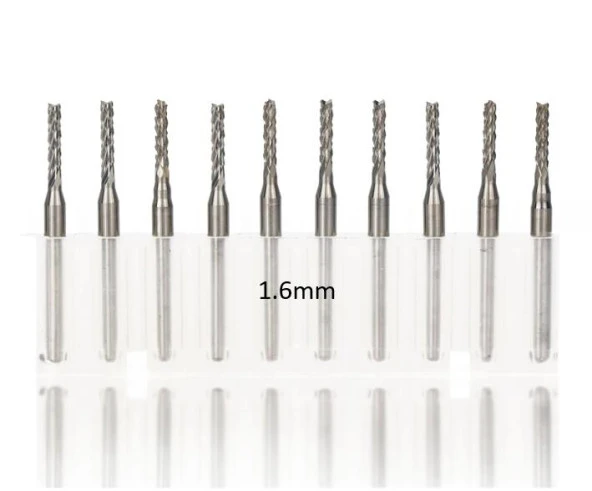 Tungsten Karbür PCB Kesme CNC Freze Ahşap İşleme 1.6mm 10 Adet ürün görseli 1
