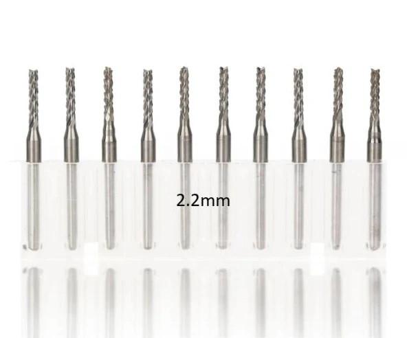 Tungsten Karbür PCB Kesme CNC Freze Ahşap İşleme 2.2mm 10 Adet ürün görseli 1