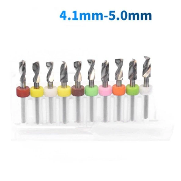 Mikro Karbür PCB Matkap Ucu Metal CNC Sondaj 10lu Set 4.1-5.0mm ürün görseli 1