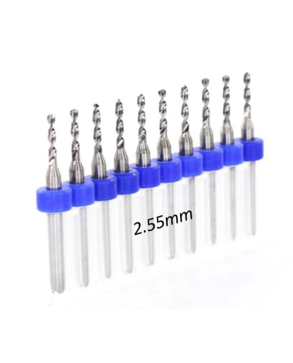 Mikro Karbür PCB Matkap Ucu Metal CNC Sondaj 10lu Set 2.55mm ürün görseli 1