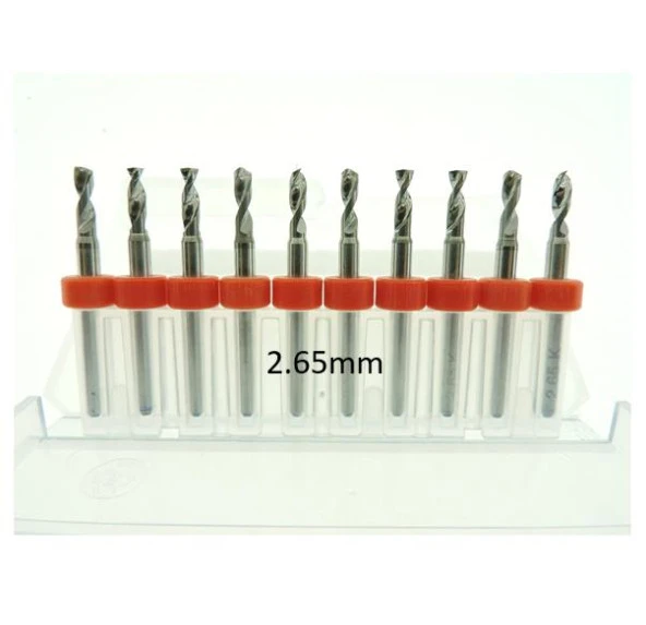 Mikro Karbür PCB Matkap Ucu Metal CNC Sondaj 10lu Set 2.65mm ürün görseli 1