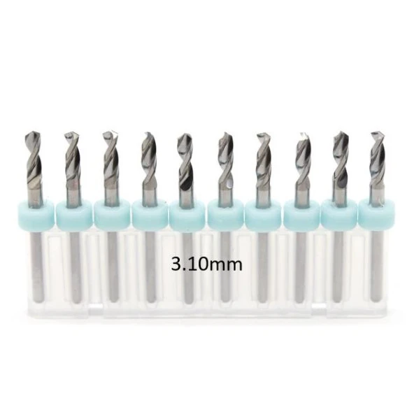 Mikro Karbür PCB Matkap Ucu Metal CNC Sondaj 10lu Set 3.10mm ürün görseli 1