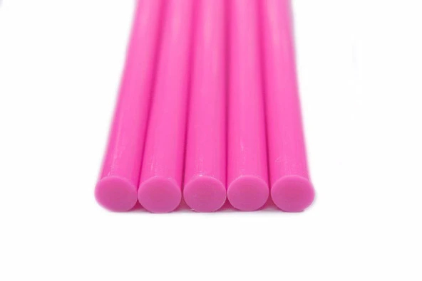 Mühür Mumu Simli Çubuk Sıcak Tutkal 7mm x 18cm 5 li Pembe Renk ürün görseli 1