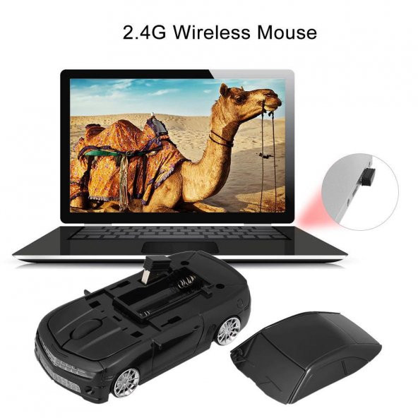 Optik Mouse 2.4GHz Ergonomik Kablosuz Chevi Bumblebee Araba Şeklinde - Resim 12