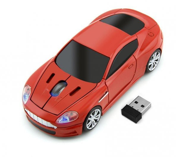 Optik Mouse 2.4GHz Ergonomik Kablosuz Aston Araba Şeklinde ürün görseli 1