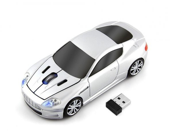 Optik Mouse 2.4GHz Ergonomik Kablosuz Aston Araba Şeklinde - Resim 2