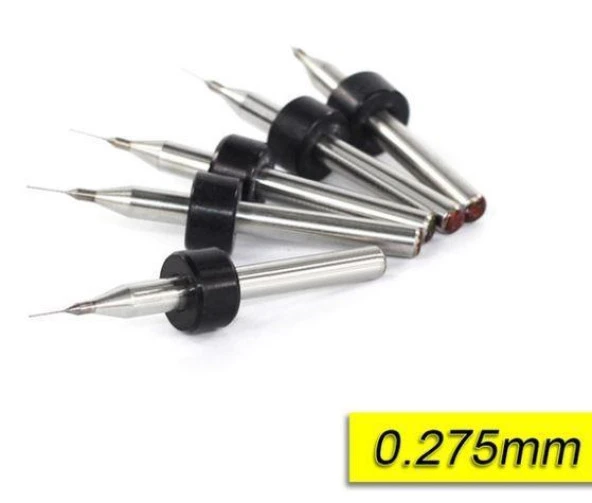 PCB Mikro Karbür CNC Matkap Ucu 10lu Set 0,275mm Tungsten 18 Shank ürün görseli 1