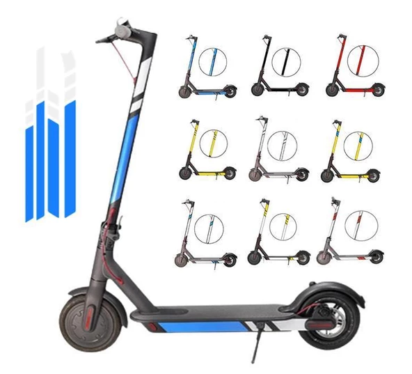 M365 ve Tüm Scooter Modelleri İçin Reflektör Çıkartma Set Seri A ürün görseli 1