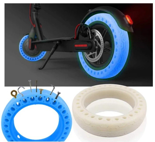 M365/Pro Elektrikli Scooter İçin Mavi Floresan Patlamayan Lastik ürün görseli 1