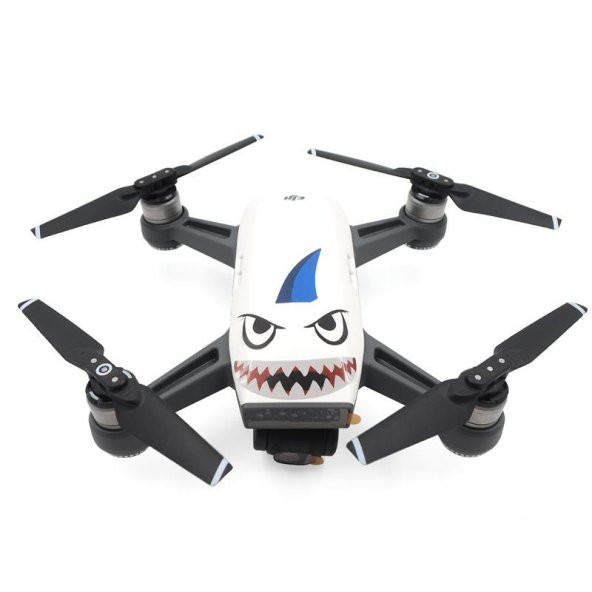 DJI Spark ve DJI Mavic Pro Kuş Kaçıran Shark Sticker Etiket ürün görseli 1