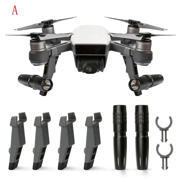 DJI Spark Gece Uçuş LED Işıkları ve Güvenli İniş Ayakları Seti ürün görseli 1