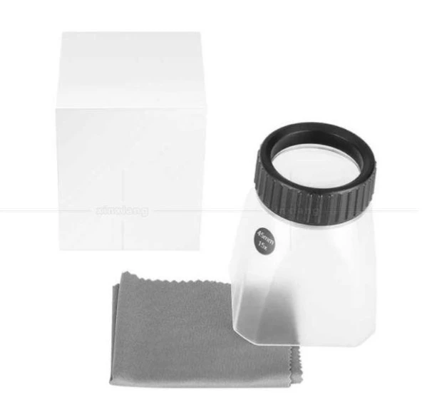 15X Silindir Tipi Cup Büyüteç Masaüstü 45mm Akrilik Lens ürün görseli 1