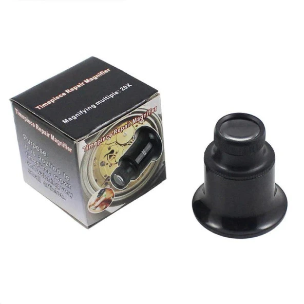 Göz Büyüteç 20X 30mm Çift Akrilik Lens Termoplastik Saatçi Takı ürün görseli 1