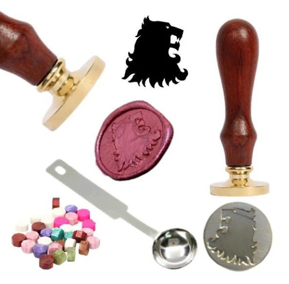 Mektup Damga Mühürü Direwolf + 30 Mühür Mumu + Eritme Kaşığı ürün görseli 1