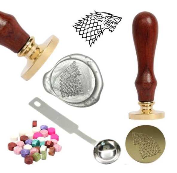 Mektup Damga Mühürü G.O.T Stark + 30 Mühür Mumu + Eritme Kaşığı ürün görseli 1
