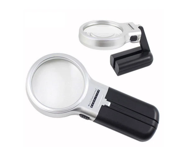 3X 4.5X Katlanabilir Ayarlı Büyüteç 10 Led Işık El veya Masa Akrilik Optik Lens ürün görseli 1