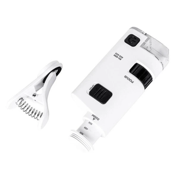 40-60X Büyüteç Zoom Ayarlı Led Işıklı Evrensel Telefon Klipli ürün görseli 1