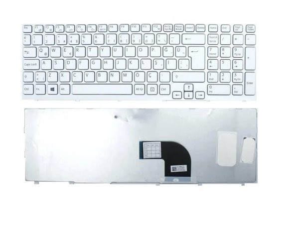 Sony Vaio SVE151G13M, SVE151G17M Notebook Klavyesi (Beyaz TR) ürün görseli 1