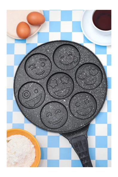 Emoji Granit Pankek Tava 28 Cm Döküm Granit ürün görseli 1