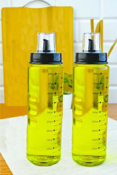 Parmak Izli 2 Li Damlatmaz Kapaklı Cam Yağlık - Sirkelik 500 Ml ürün görseli 1