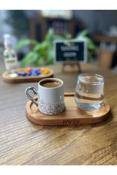Mini 2'li Kahve Sunum Tahtası - Resim 2