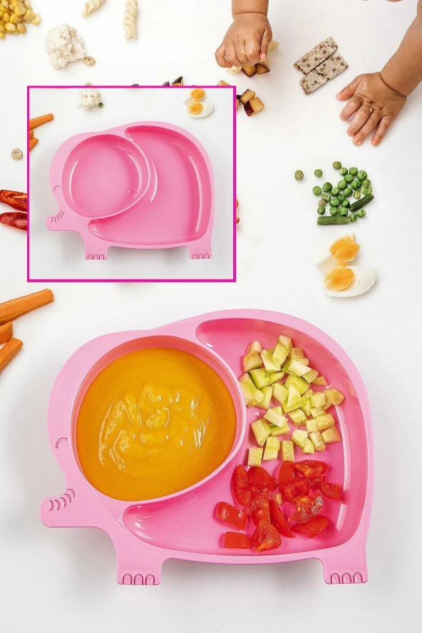 Pembe Fil Model Mama Tabağı ürün görseli 1