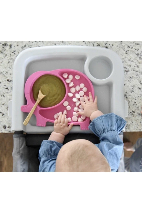 Pembe Fil Model Mama Tabağı - Resim 2