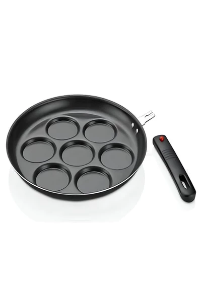 Tak Çıkar Saplı Bravo Pancake Tava - 7 Gözlü Pankek Tavası ürün görseli 1