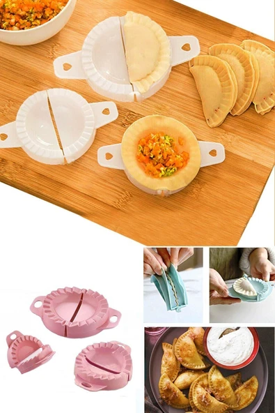 Mutfağım Kolay 3'lü Ravioli Kalıbı Çiğ Börek,mantı,poğaça,hamur Kalıbı Seti Süper Fiyat ürün görseli 1