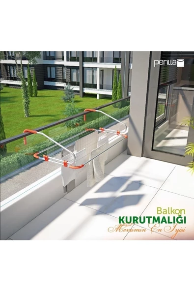 Dirsekli Balkon Çamaşır Kurutma Askısı Tyol2 - Resim 4