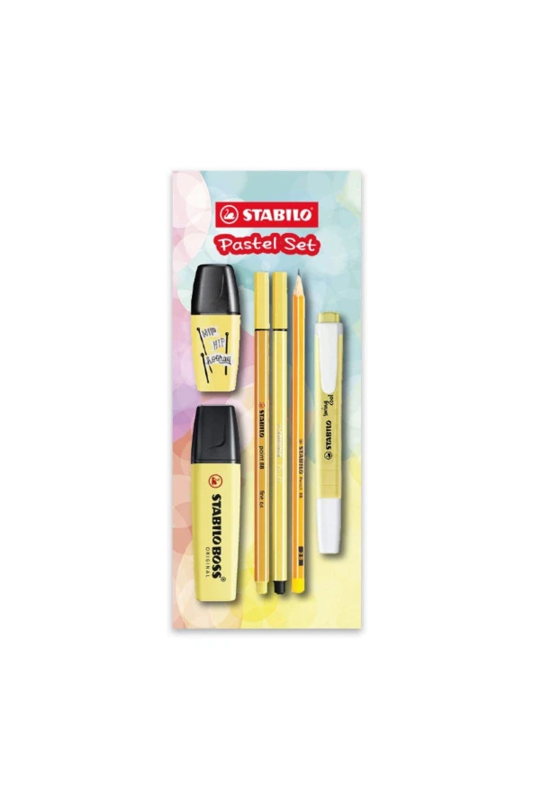 Stabilo Fosforlu Kalem Tek Renk Pastel Set 6 Lı Sarı ürün görseli 1