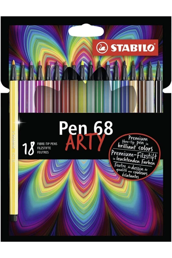 Stabilo Pen 68 Arty Keçe Uçlu Kalem Seti 18'li ürün görseli 1