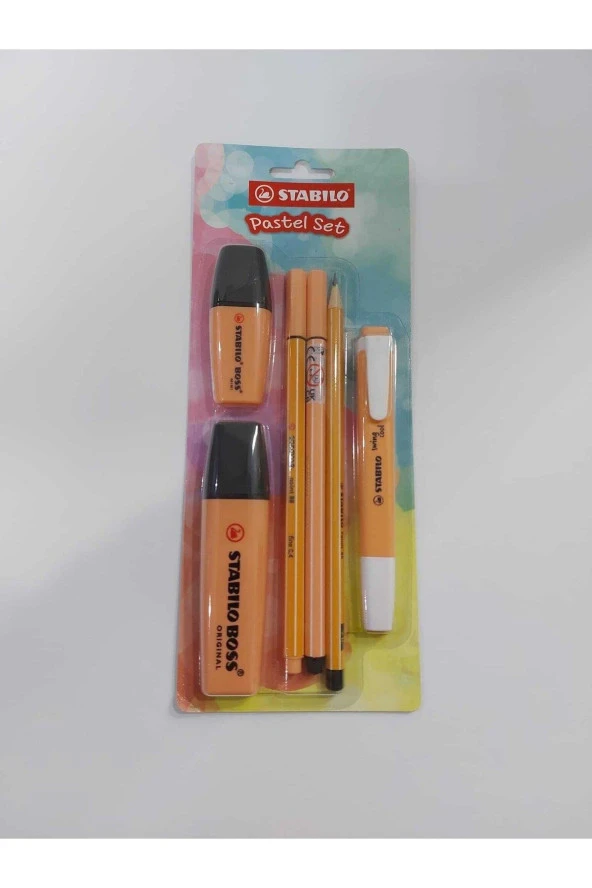 Stabilo Fosforlu Kalem Tek Renk Pastel Set 6 Lı Turuncu ürün görseli 1