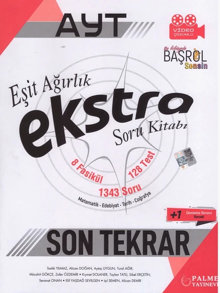 PALME AYT EKSTRA EŞİT AĞIRLIK SORU KİTABI ürün görseli 1