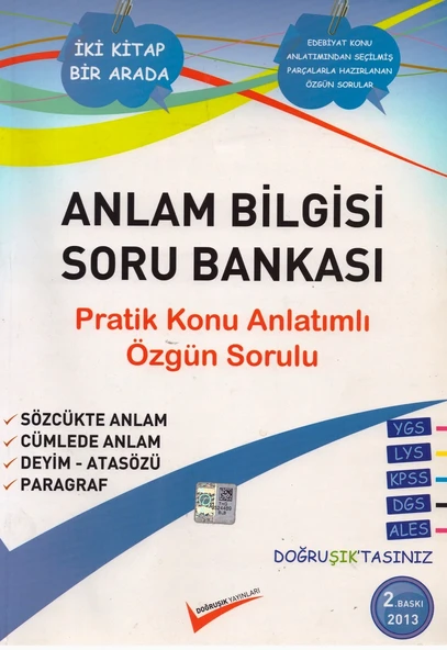 DOĞRUŞIK ANLAM BİLGİSİ SORU BANKASI ürün görseli 1