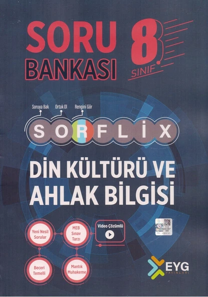 EYG 8.SINIF SORFLİX DİN KÜLTÜRÜ VE AHLAK BİLGİSİ SORU BANKASI ürün görseli 1