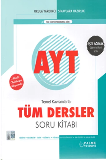 PALME AYT TÜM DERSLER SORU KİTABI ( EŞİT AĞIRLIK ) ürün görseli 1