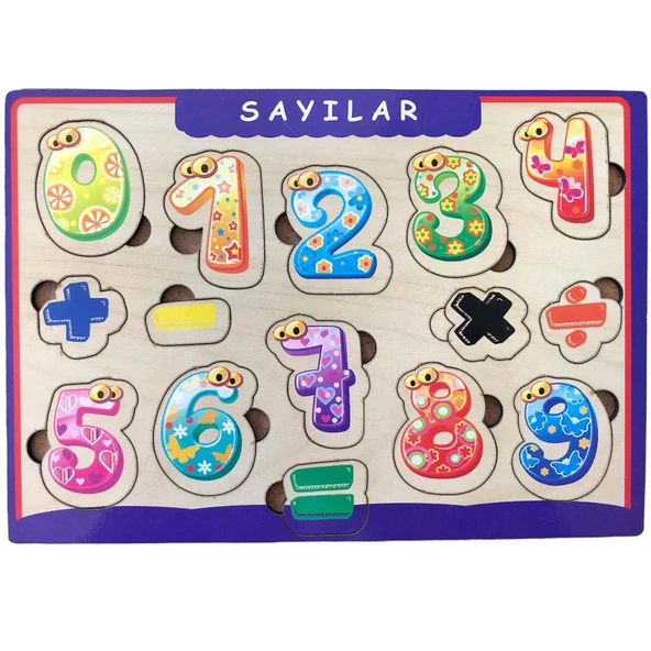Farbu Oyuncak Ahşap Bultak Puzzle 15 Parça Arka Yüzü Yazı Tahtalı Yapboz Dört İşlem Sayılar ürün görseli 1